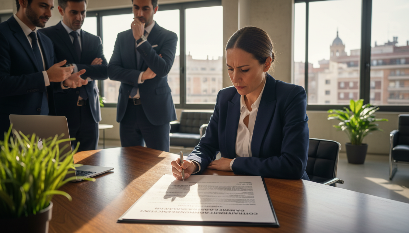 Spanish warehouse lease contract document