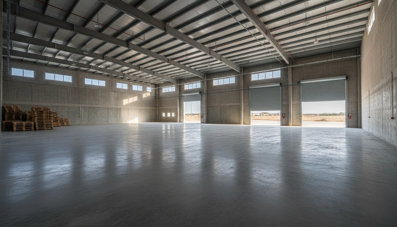 Warehouse interior for lease in Mexico