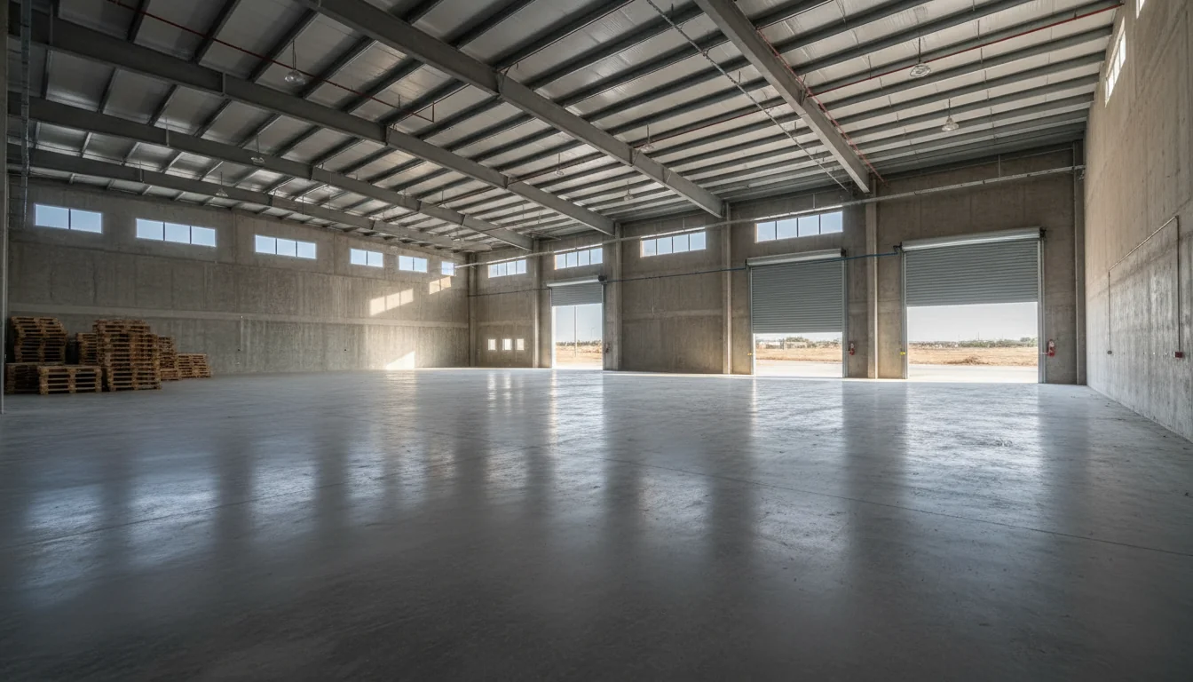 Warehouse interior for lease in Mexico