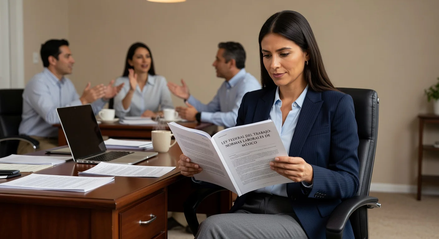 Adult employee reviewing Mexican labor rights