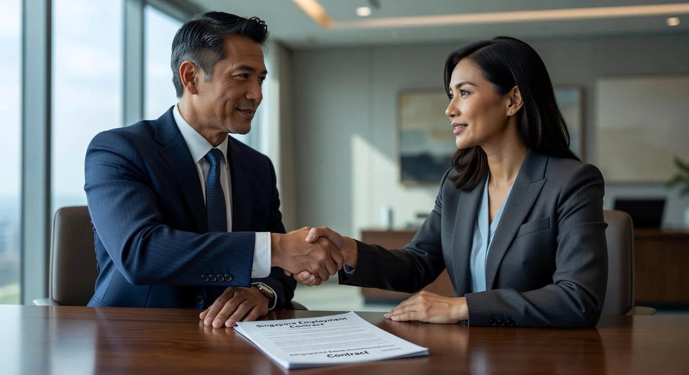Handshake between employer and employee