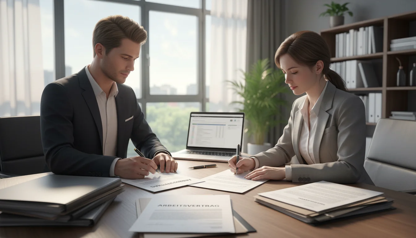 German employment contract signing