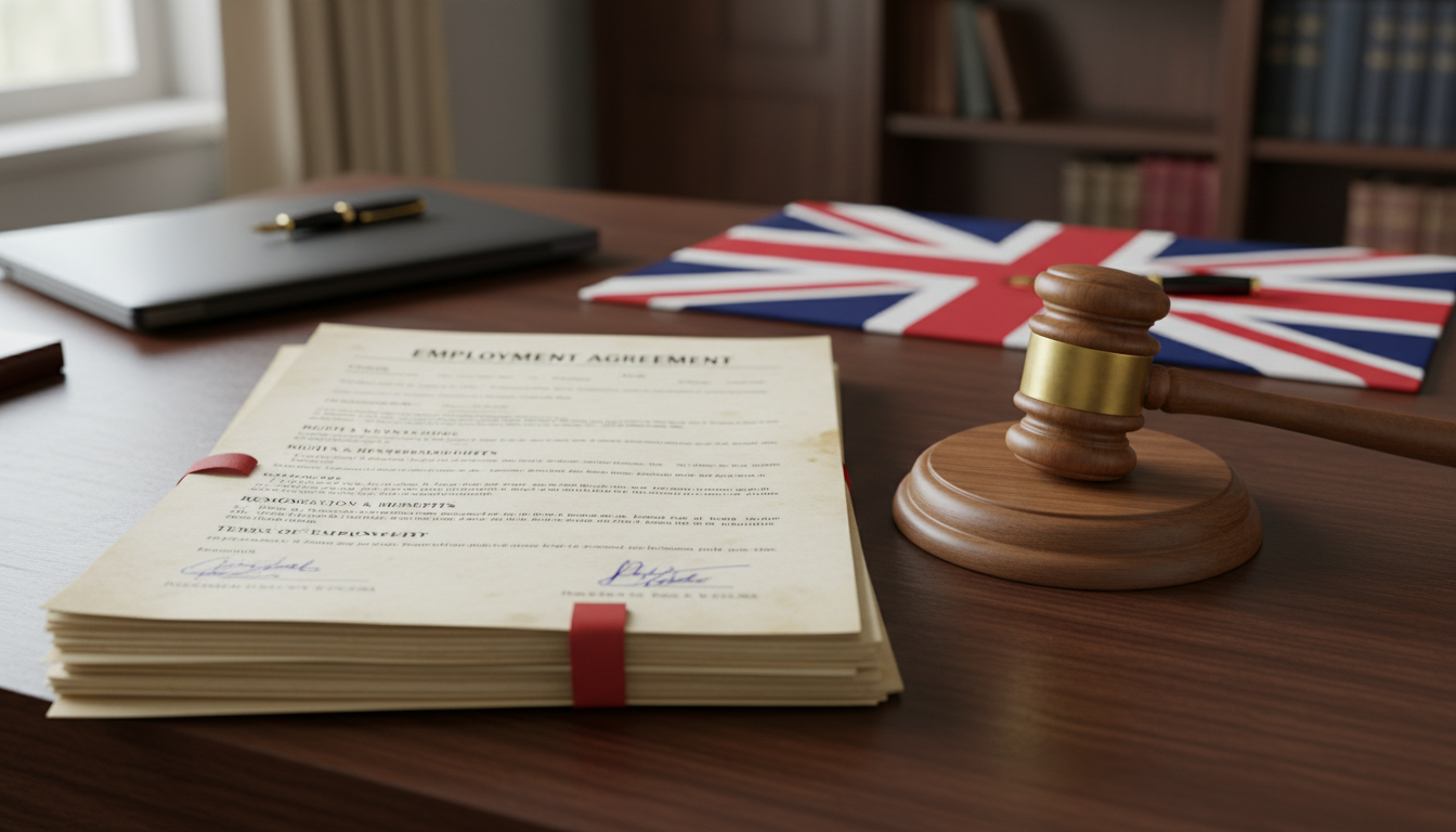 UK employment law documents stack