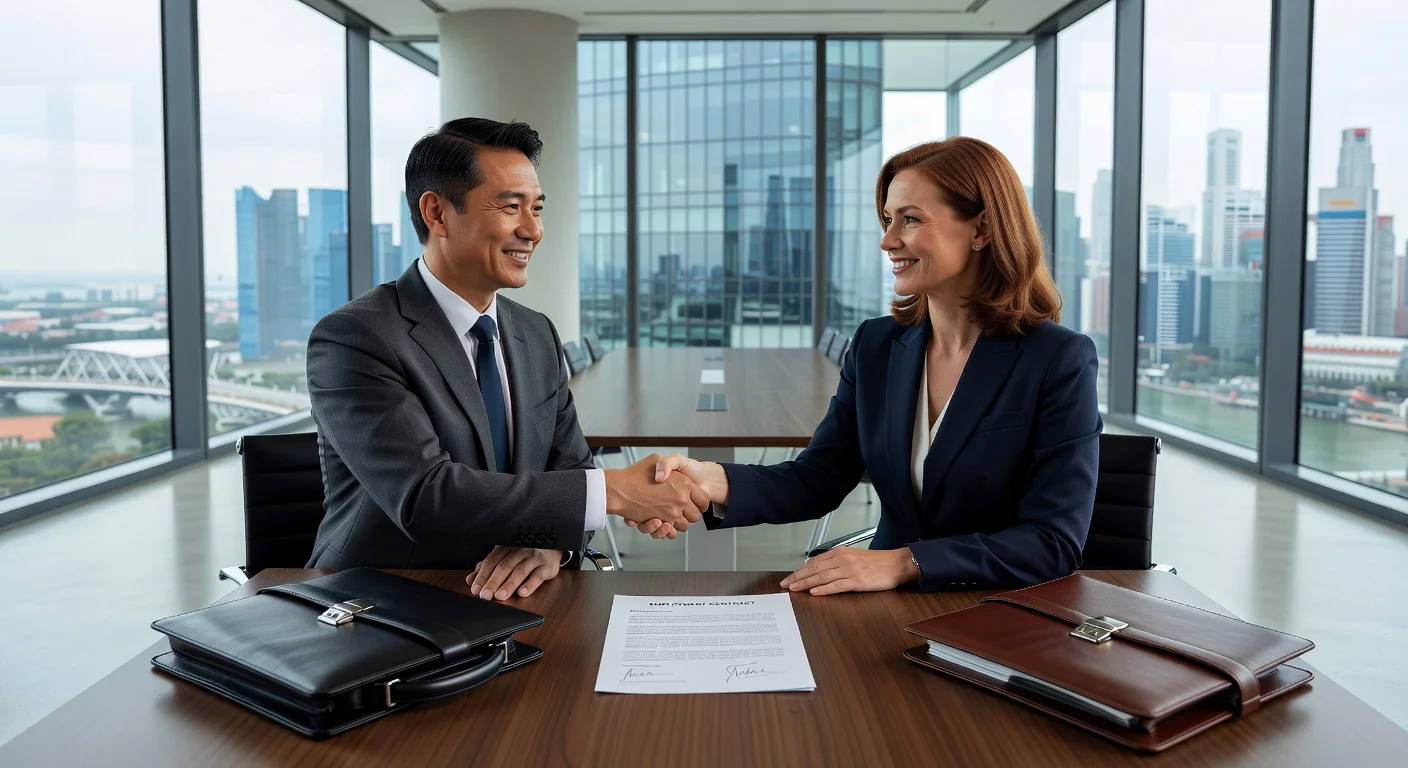 Handshake sealing job agreement.