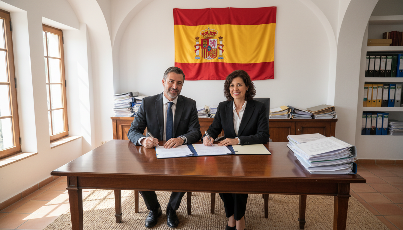 Spanish employment contract signing