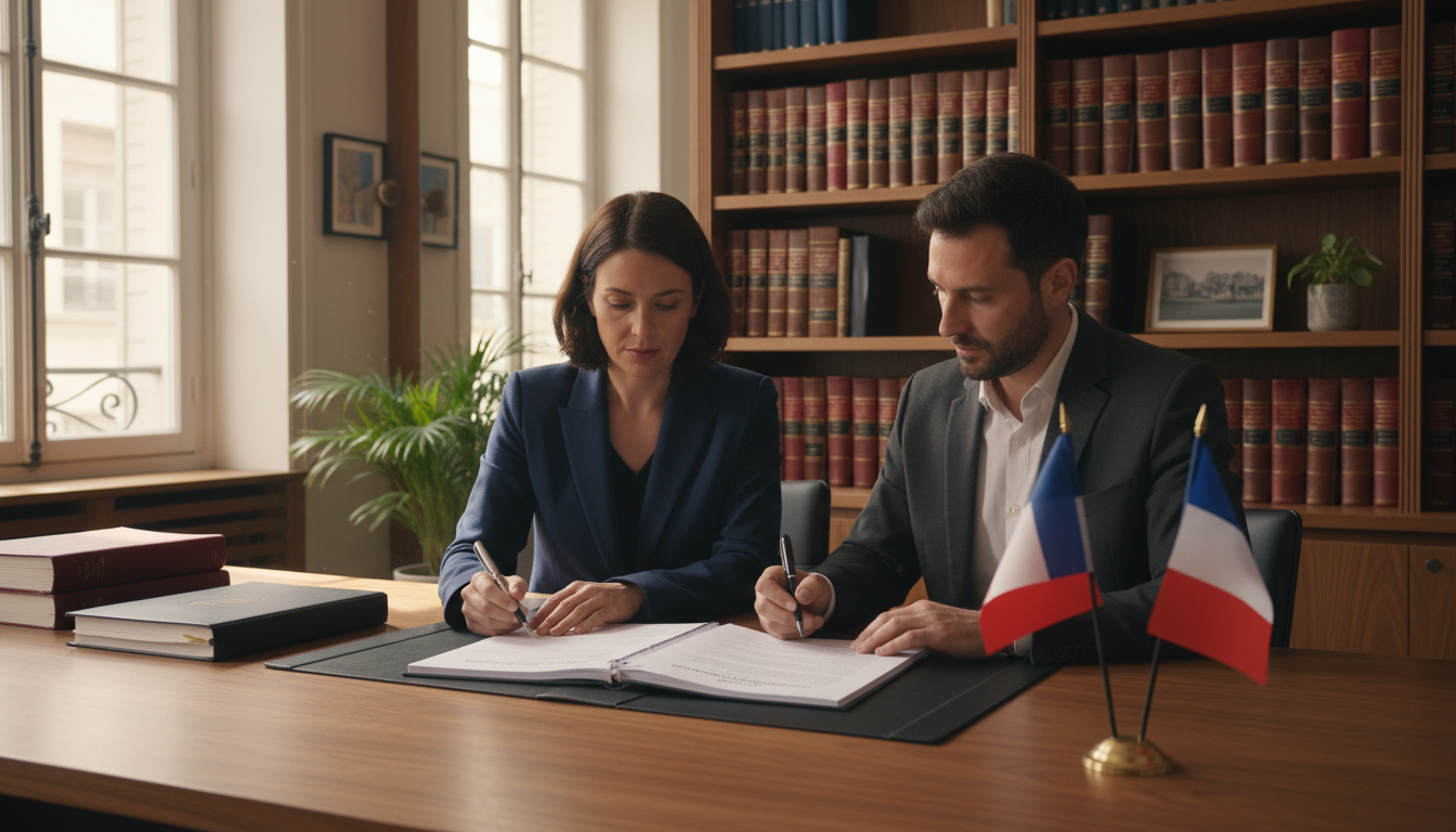 French employment contract signing