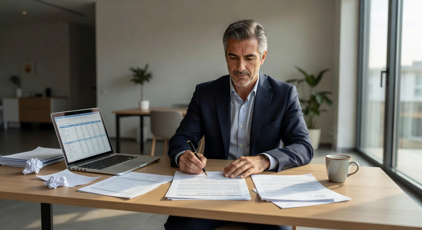 Italian freelancer signing autonomous work contract