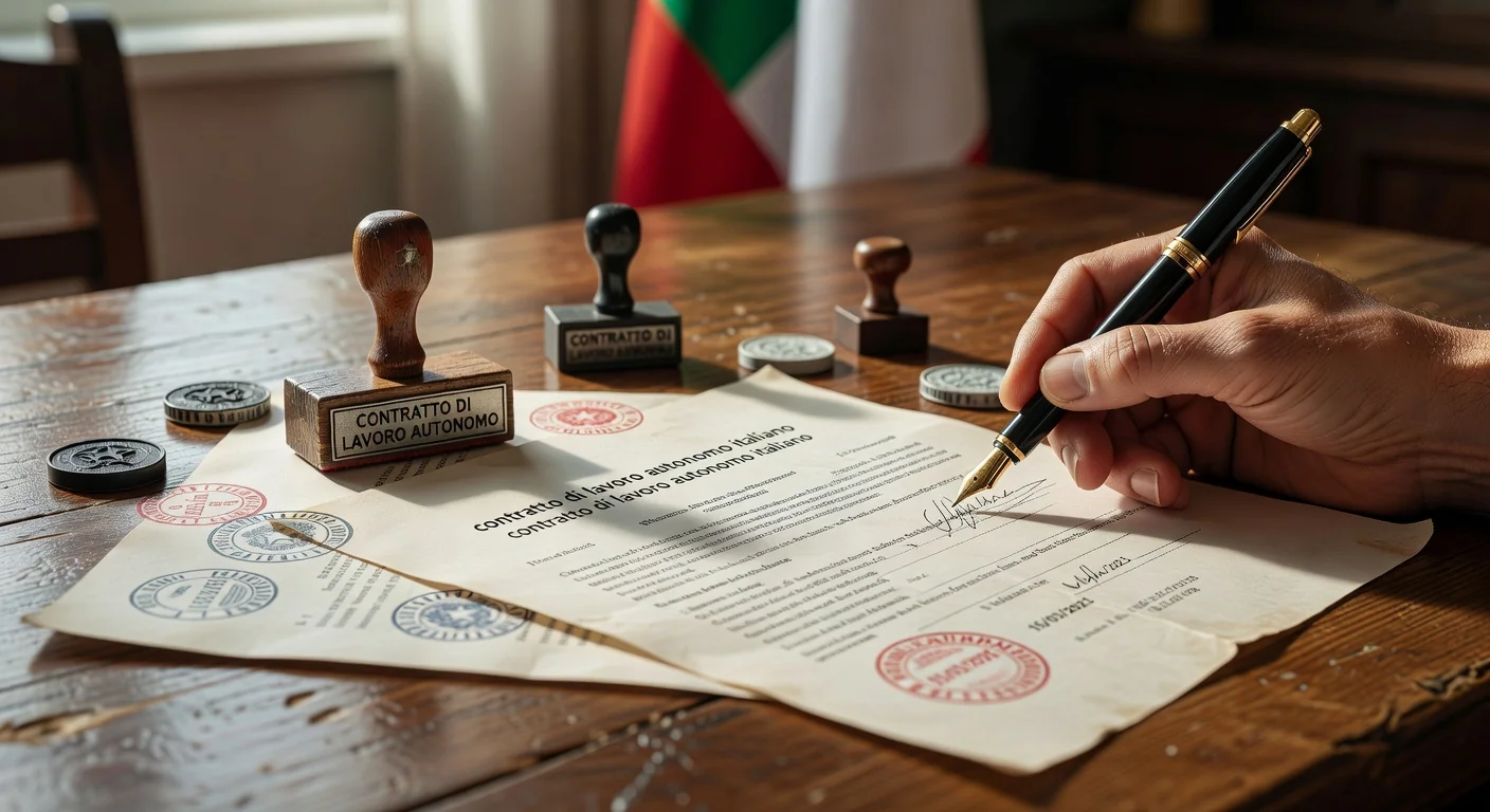 Legal documents for Italian self-employment contract