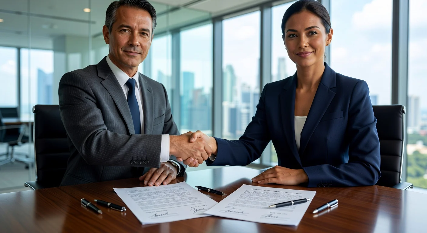 Handshake sealing contractor deal