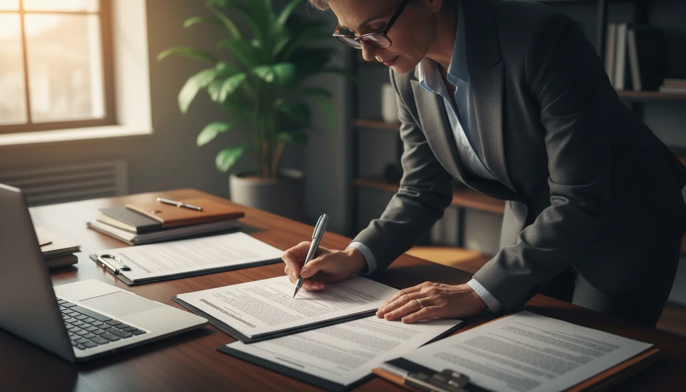 Adult signing contract agreement