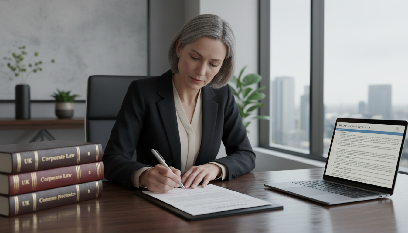 Professional signing contract document