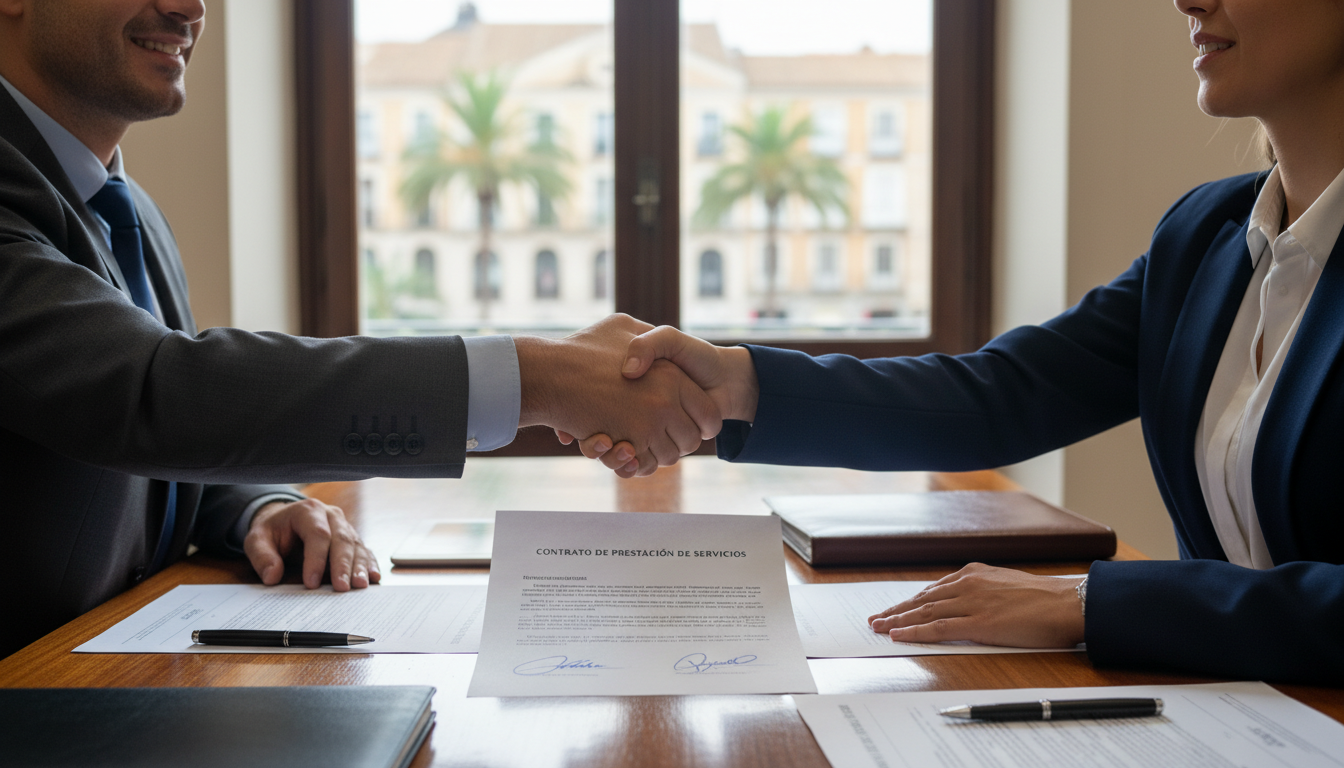 Signing professional services agreement