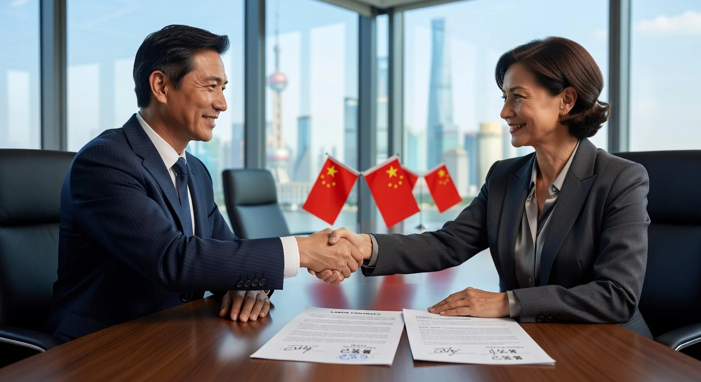 Handshake after labor agreement