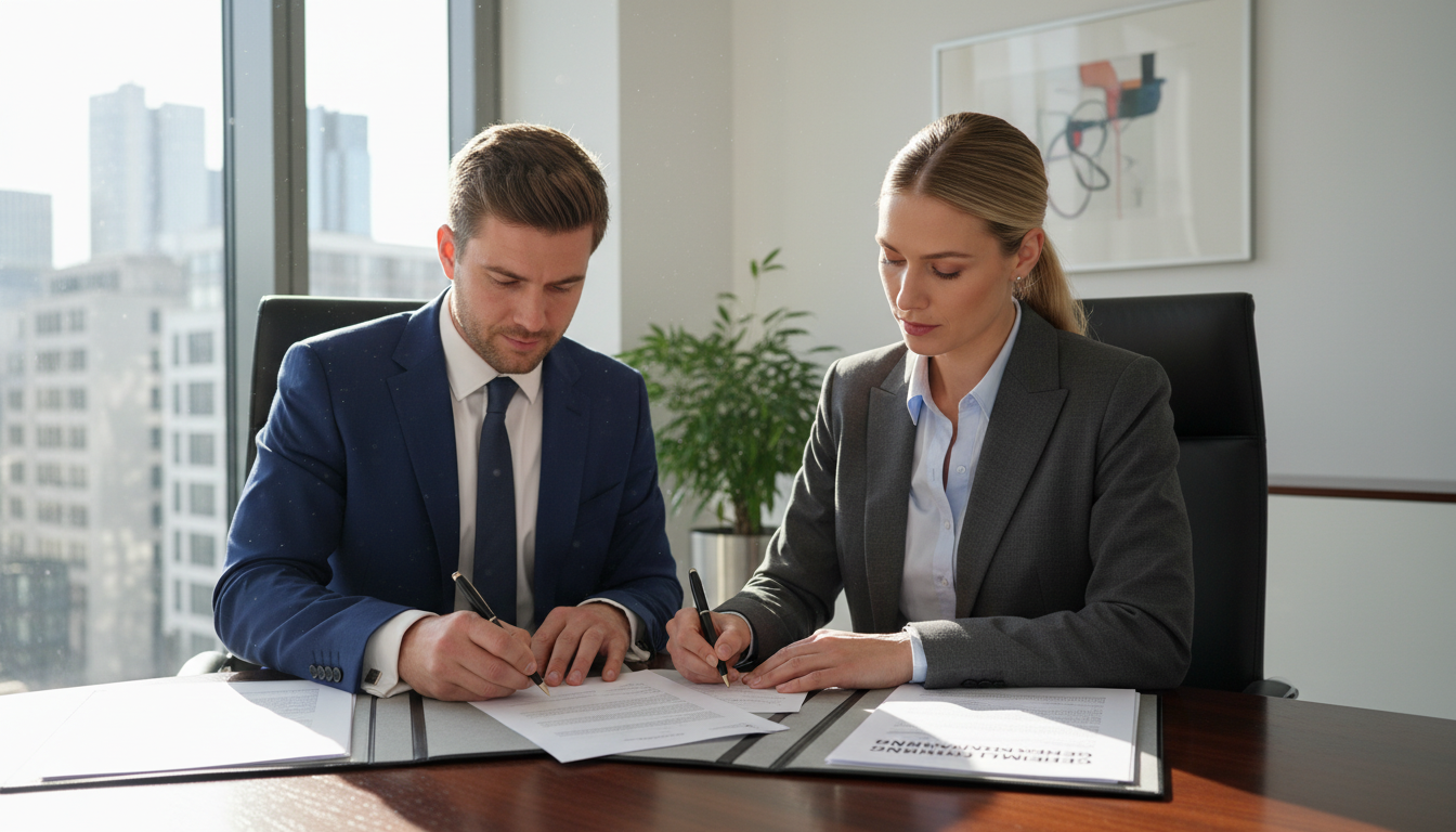 German employment contract signing