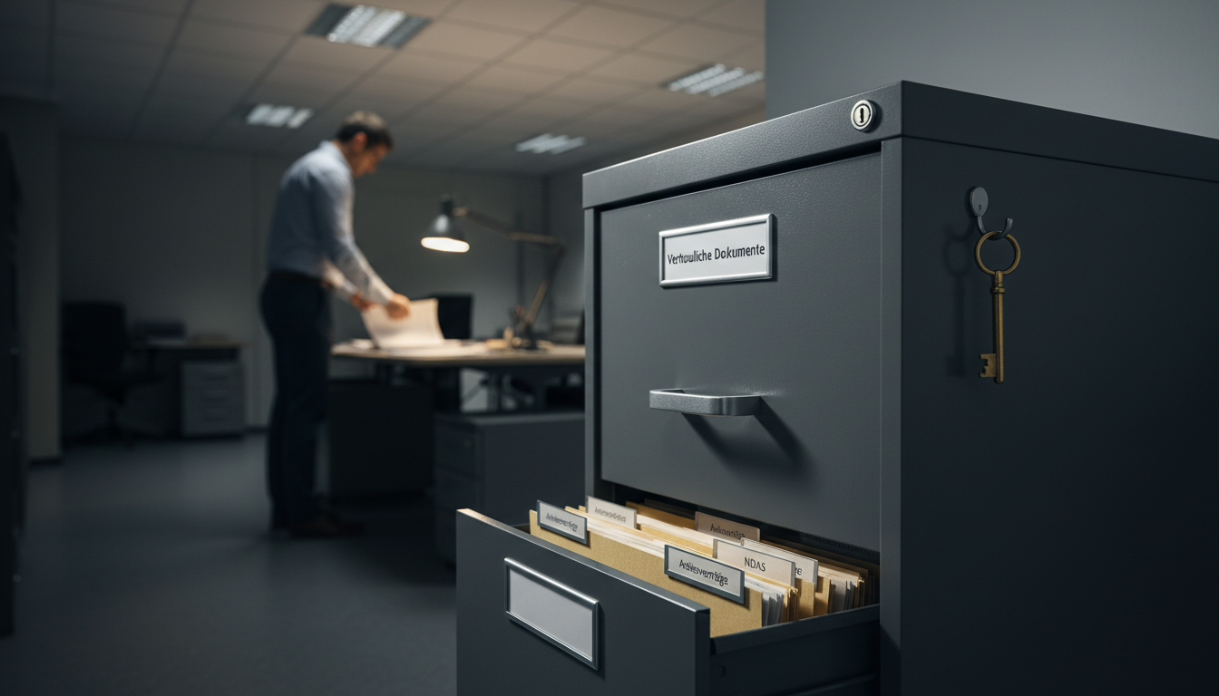 Secure document storage cabinet