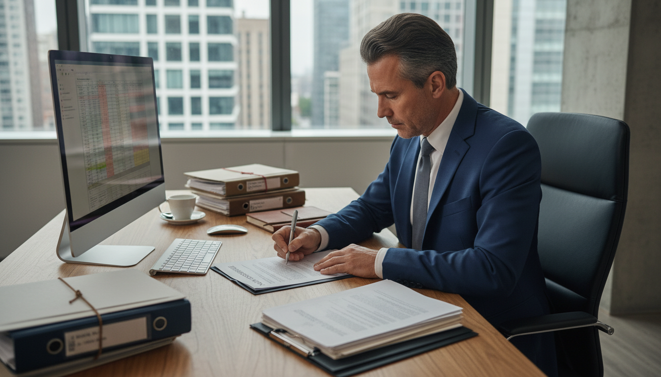 Professional signing employment NDA document