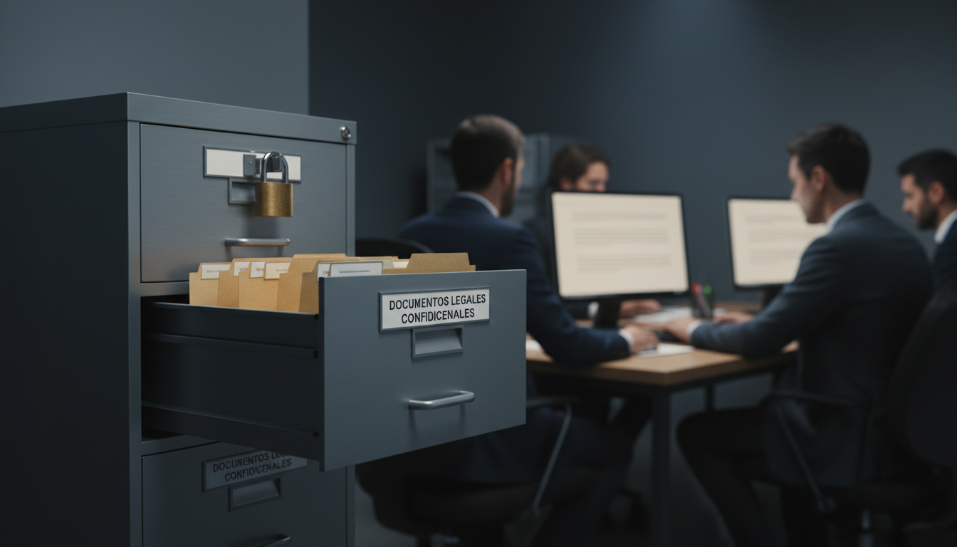 Secure office with locked legal files
