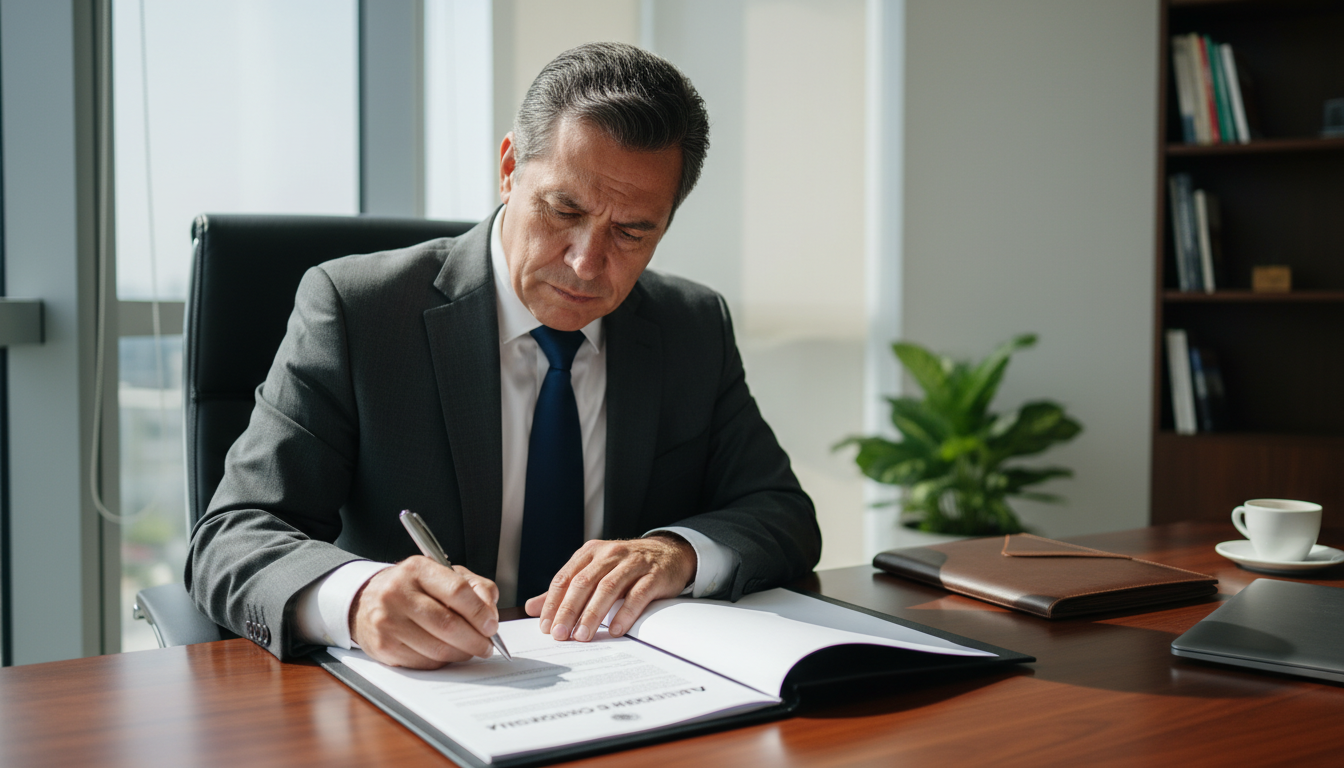 Professional signing confidentiality agreement