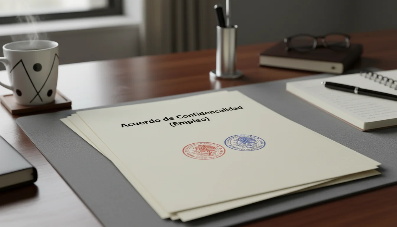 Stack of Mexican legal employment contracts