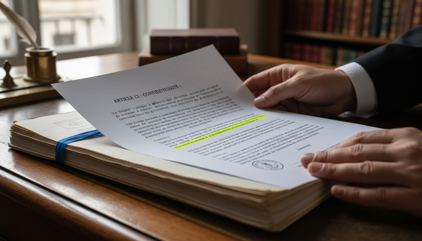 Legal documents with confidentiality clause