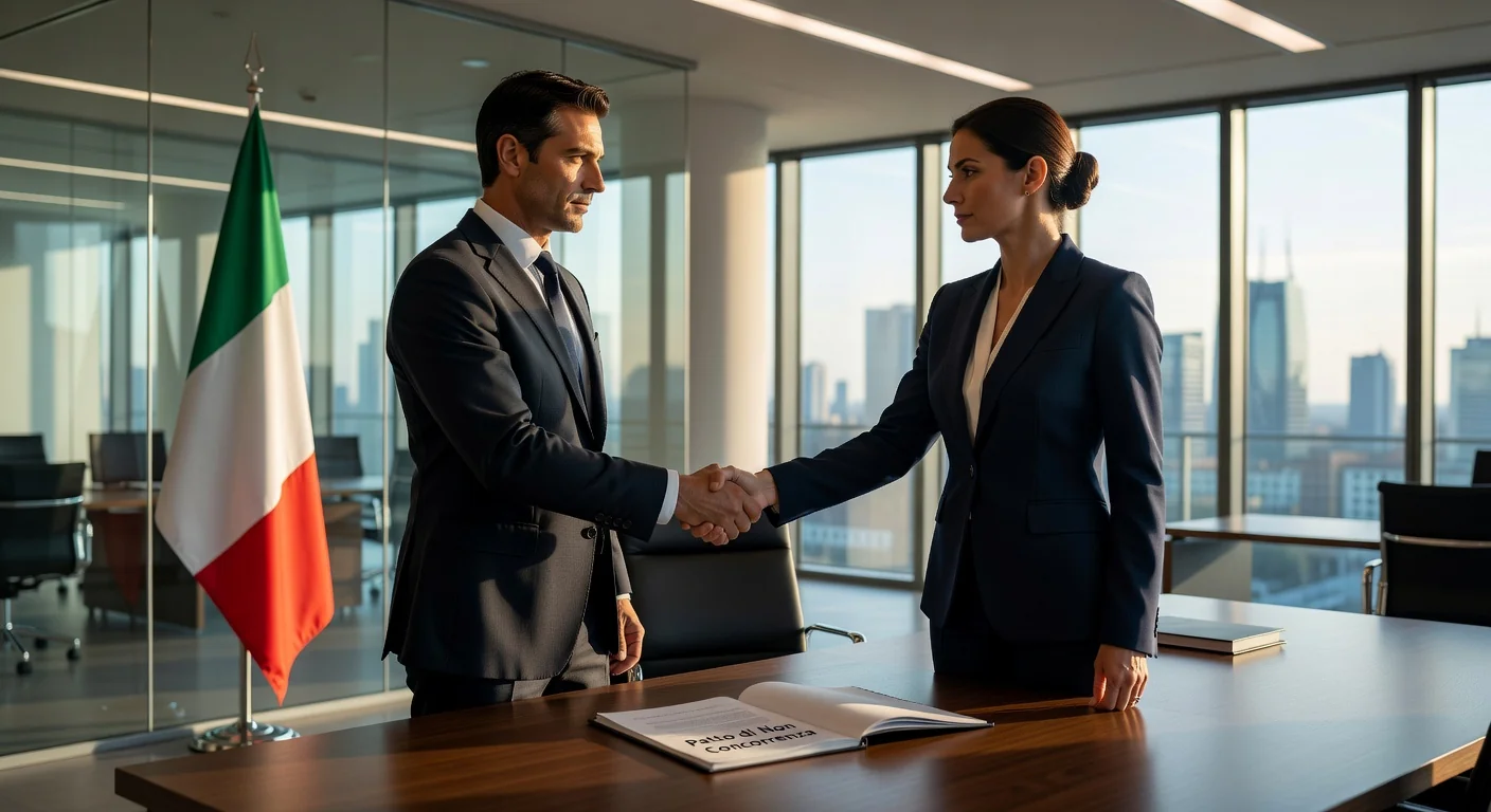 Italian professionals signing non-compete contract