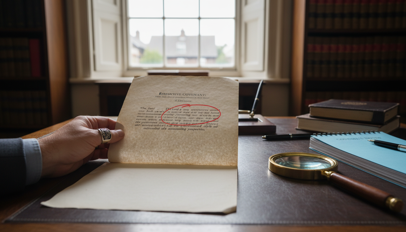 Property deed with covenant clause