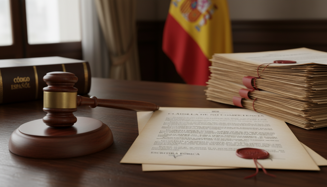 Gavel and Spanish legal papers
