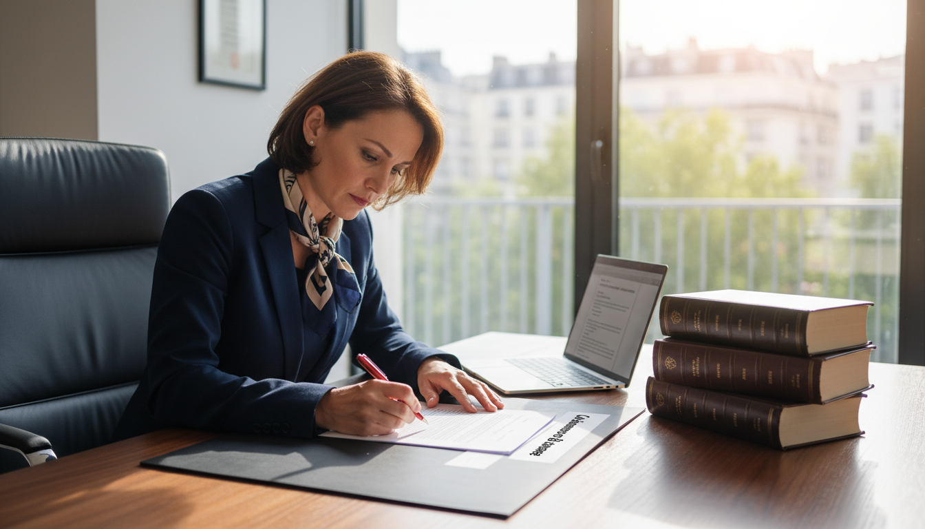 French lawyer reviewing non-compete clause