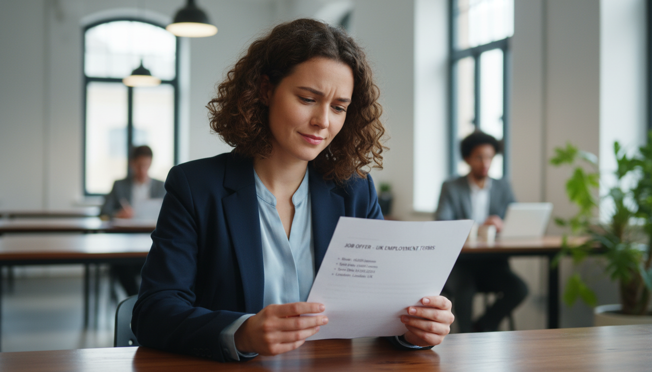 Professional reviewing offer letter