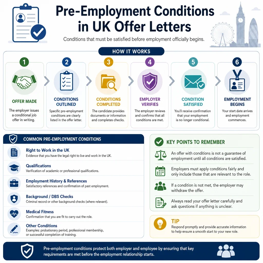 Pre-Employment Conditions in UK Offer Letters