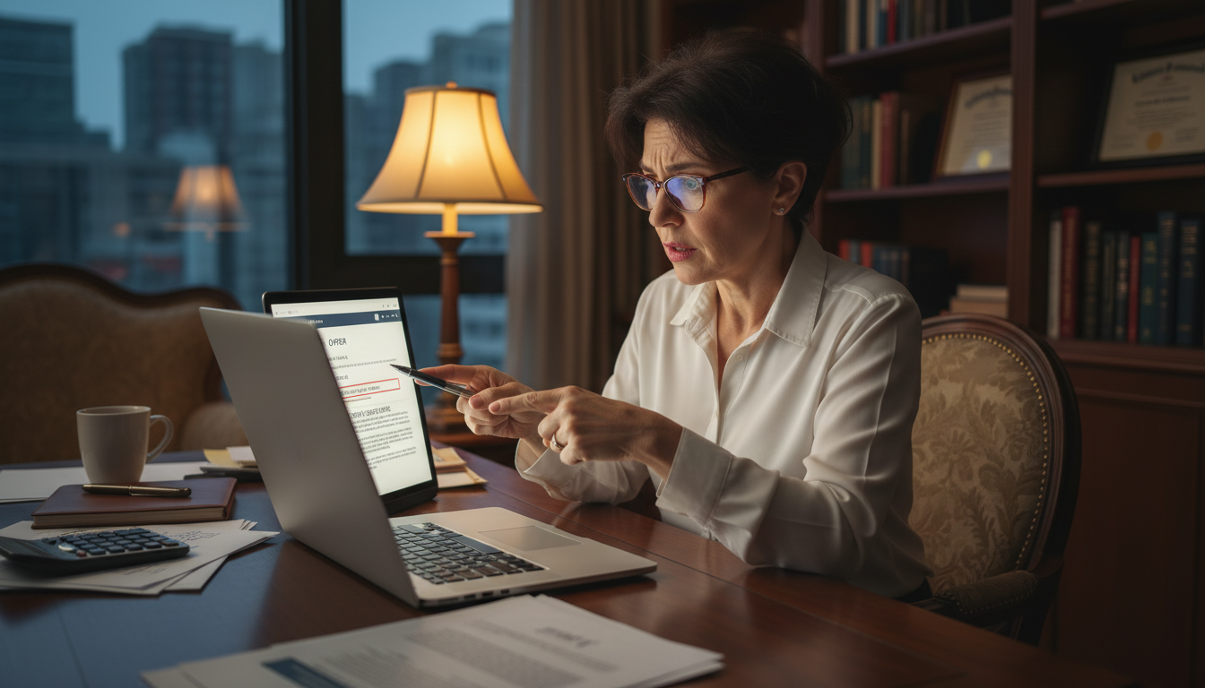 Checking offer details closely