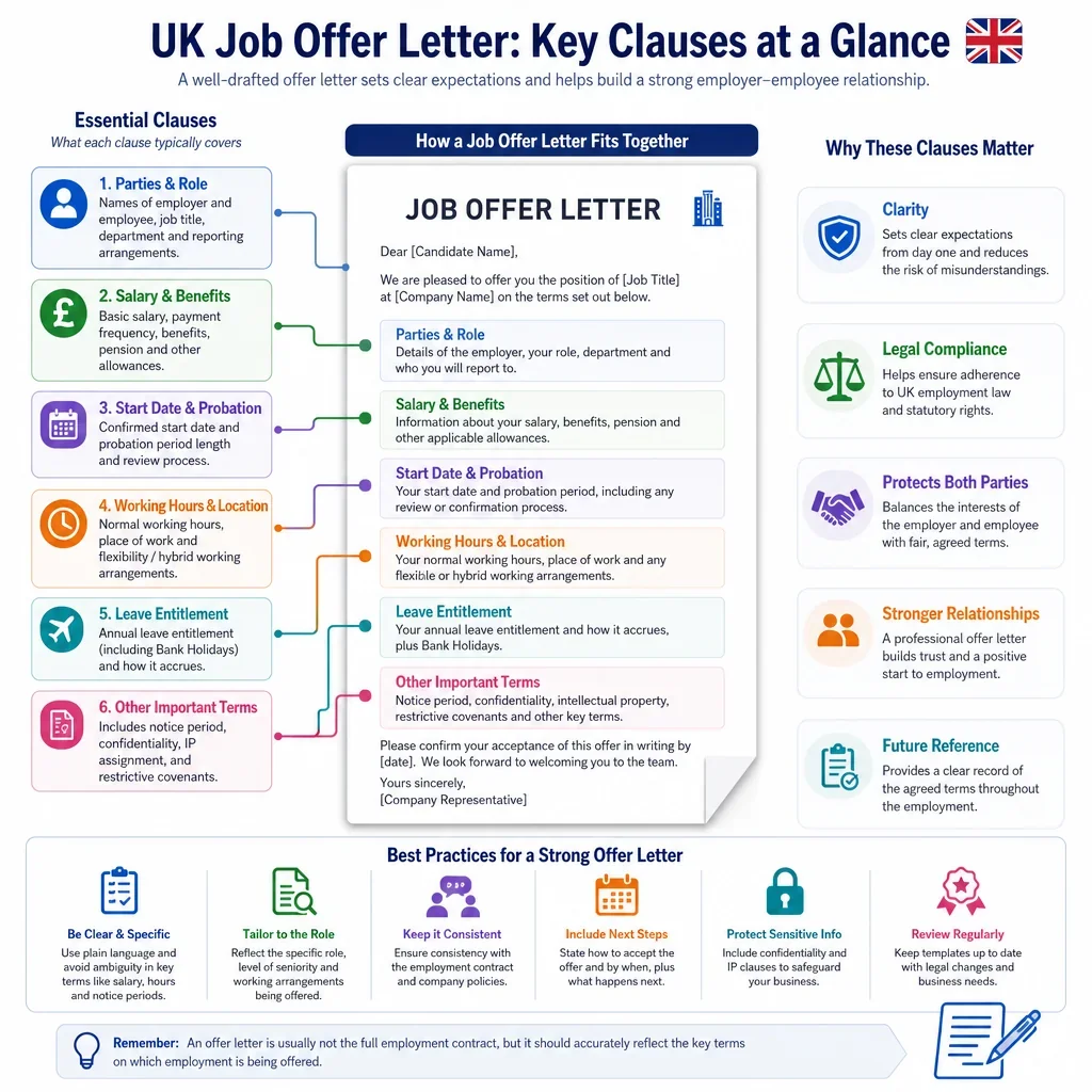 UK Job Offer Letter Clause Catalogue