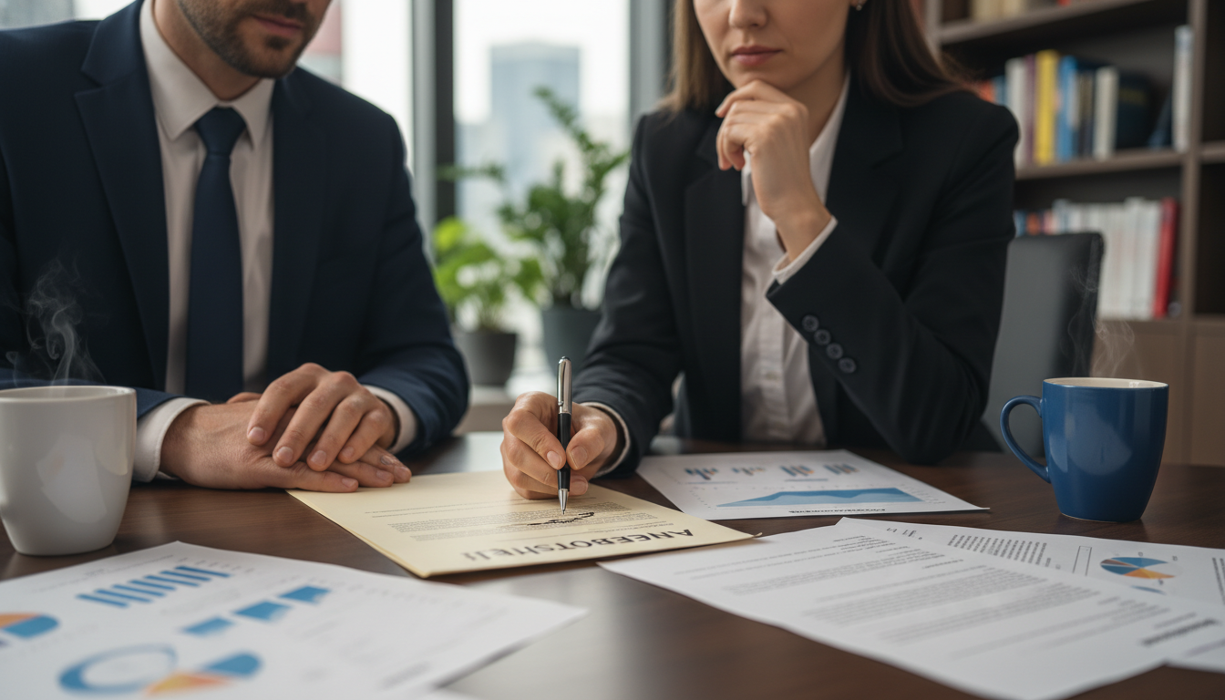 Signing an Angebotsbrief contract