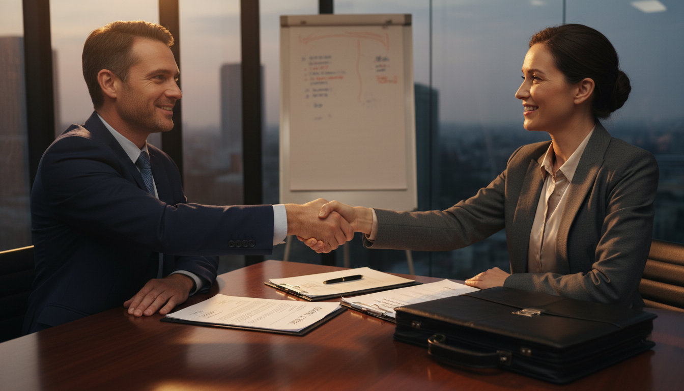 Handshake sealing job offer