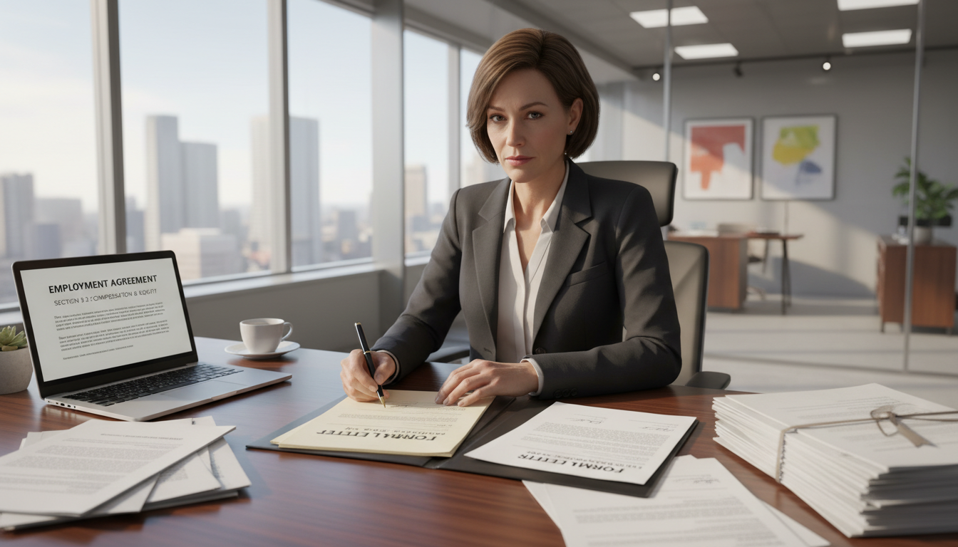 Professional signing offer letter