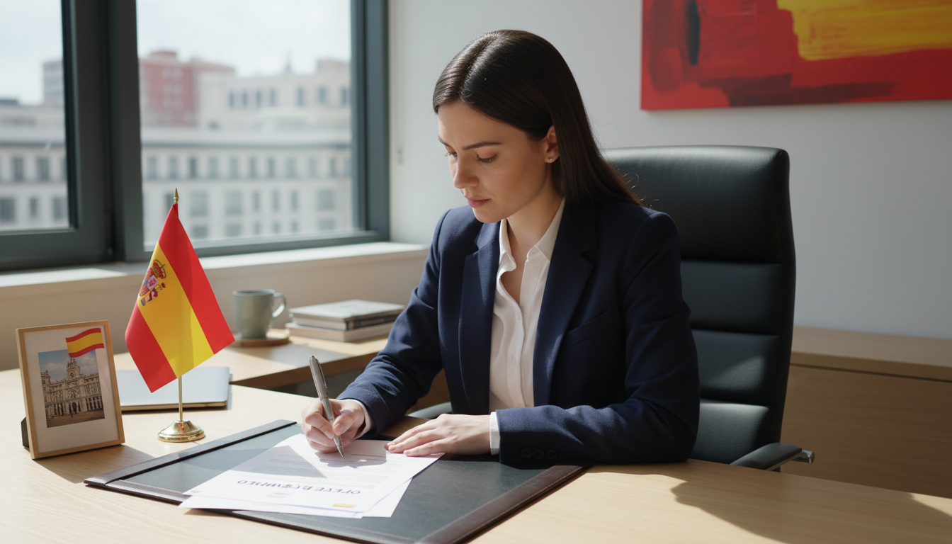 Professional signing job offer letter