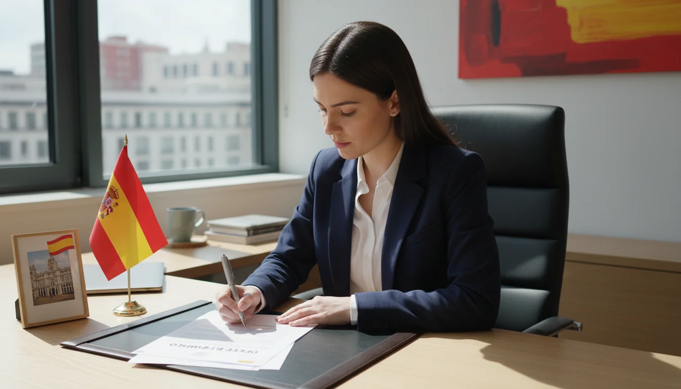 Professional signing job offer letter