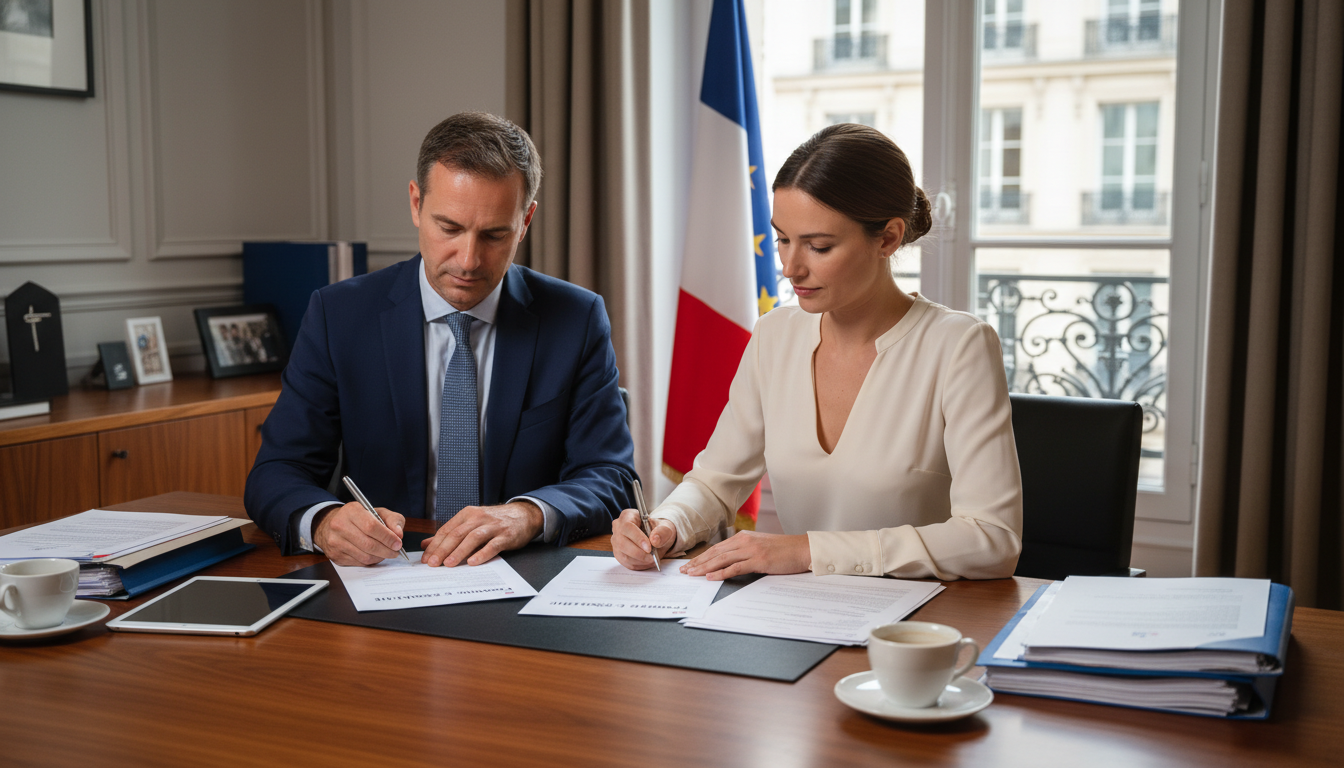 French employment contract signing