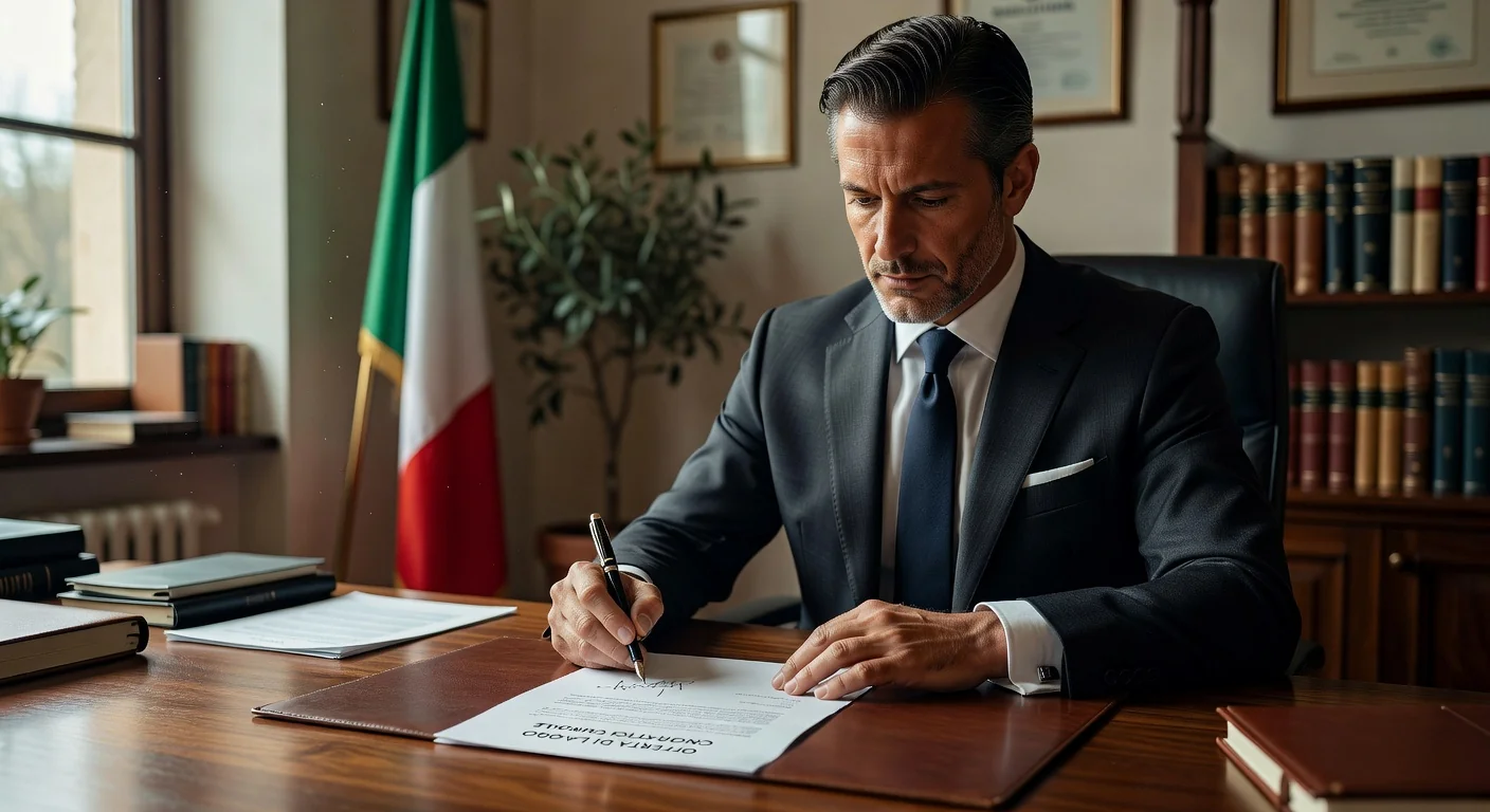 Italian job offer letter document