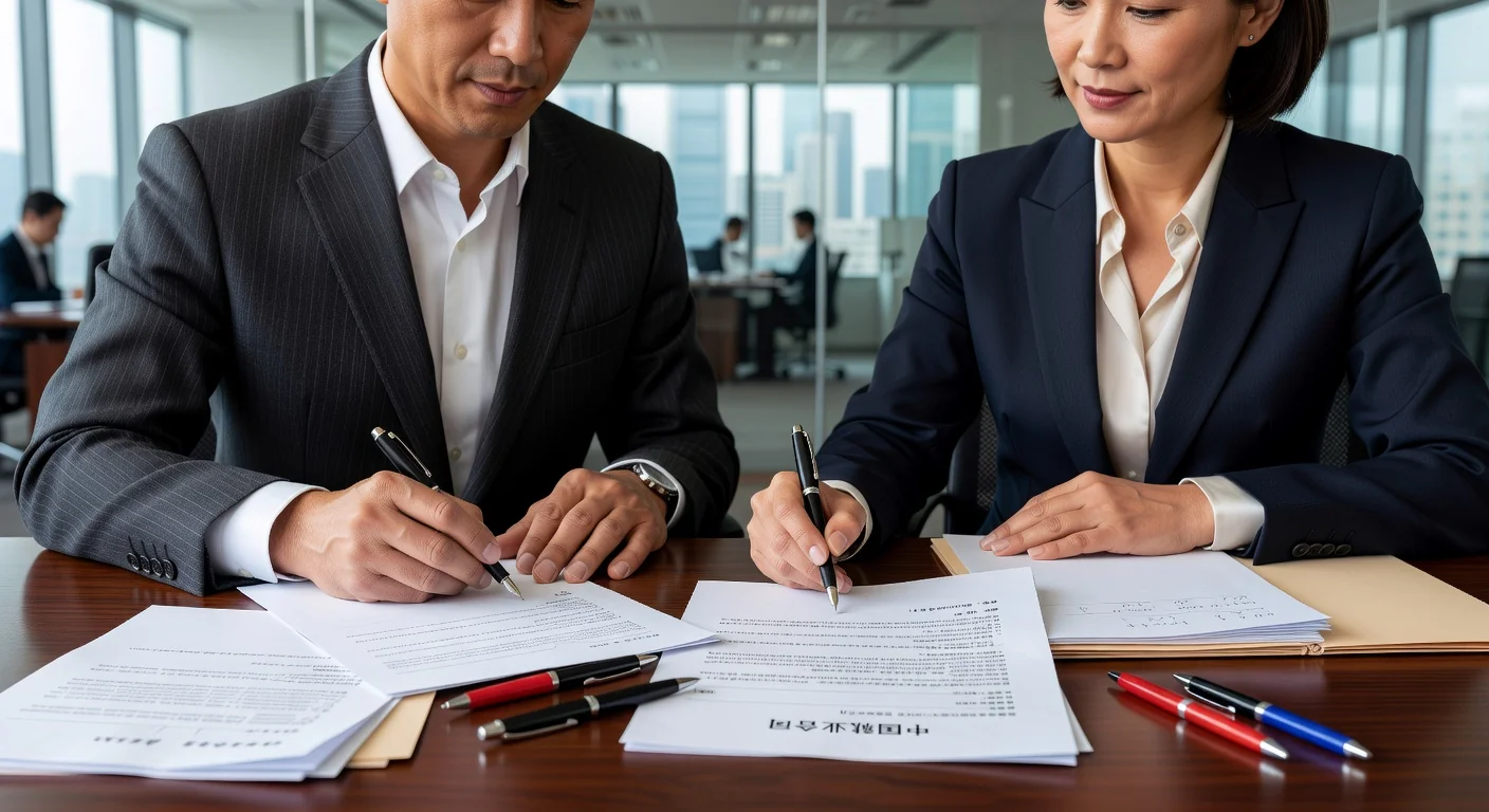 Signing employment contract