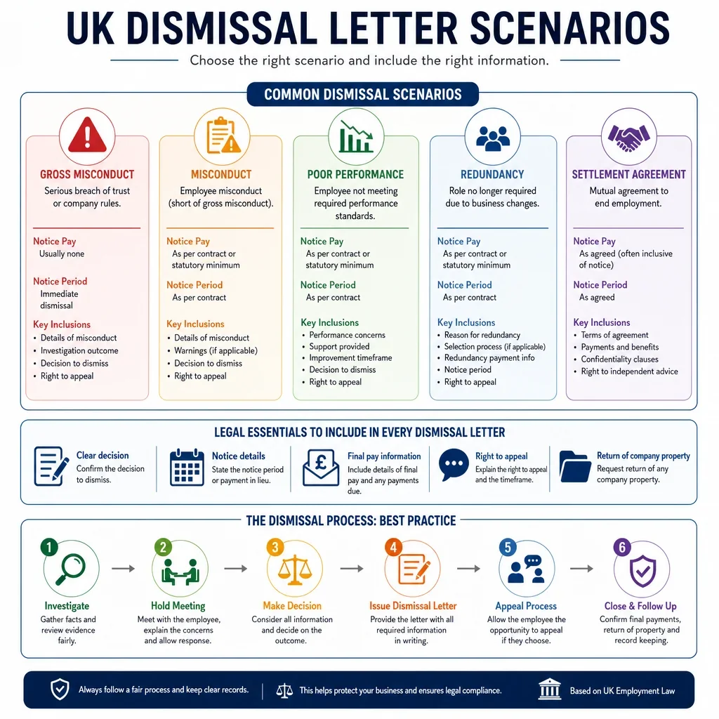 UK Dismissal Letter Scenarios