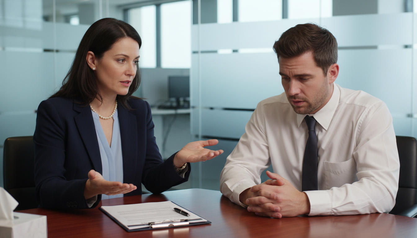 HR consultant explaining termination process