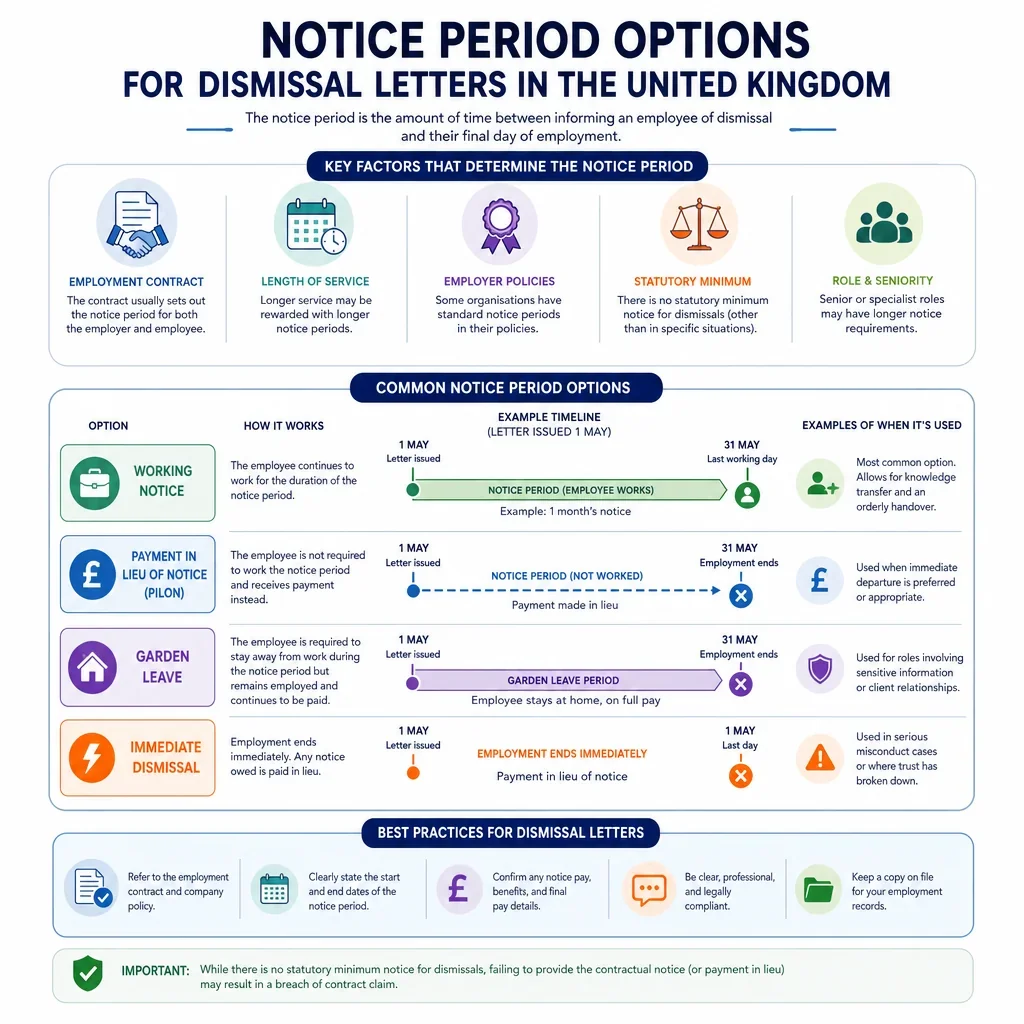 Notice Period Options for Dismissal Letters