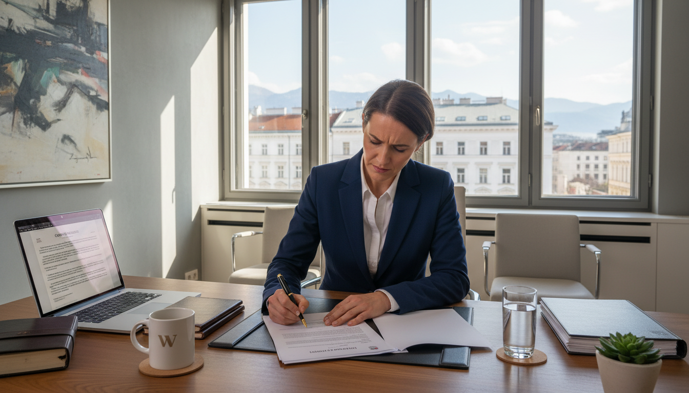 Person signing Austrian legal document