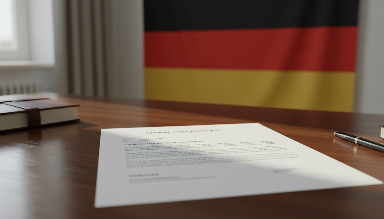 German termination letter document