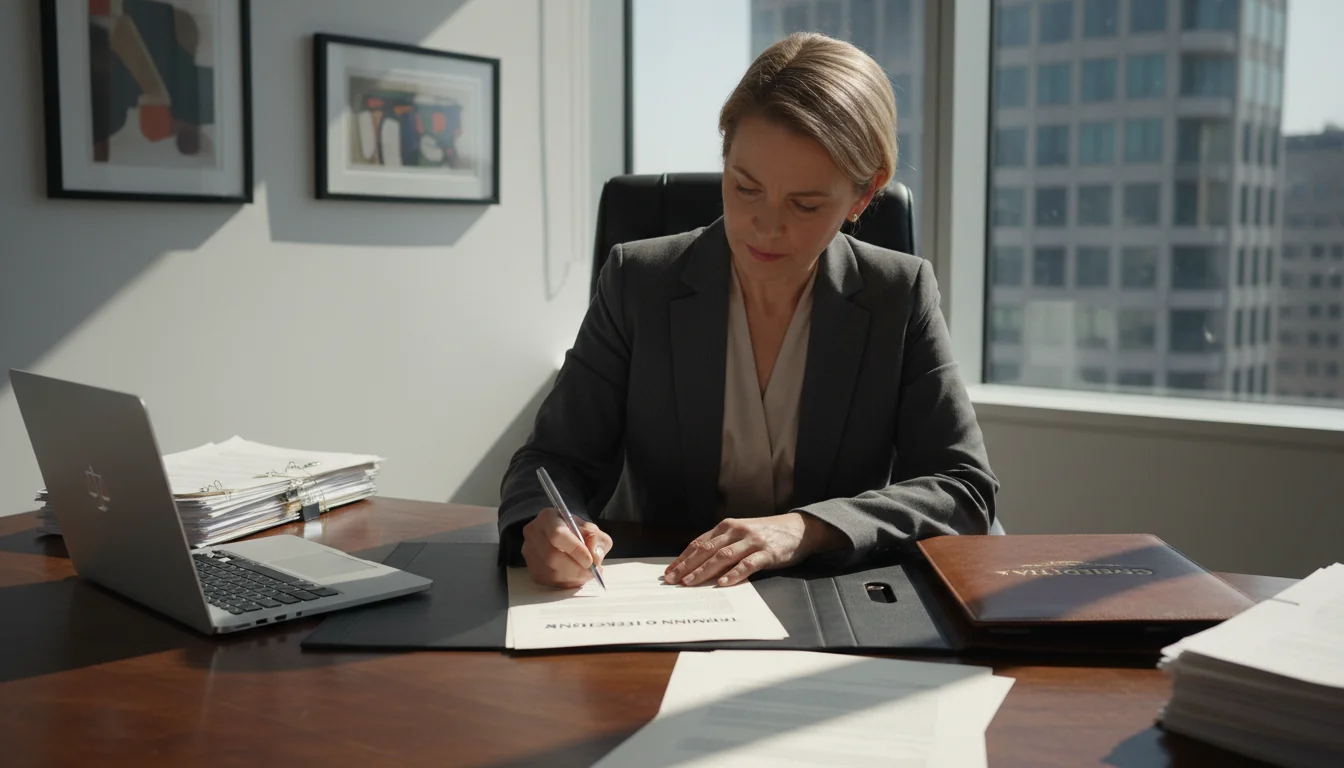 Professional signing termination letter