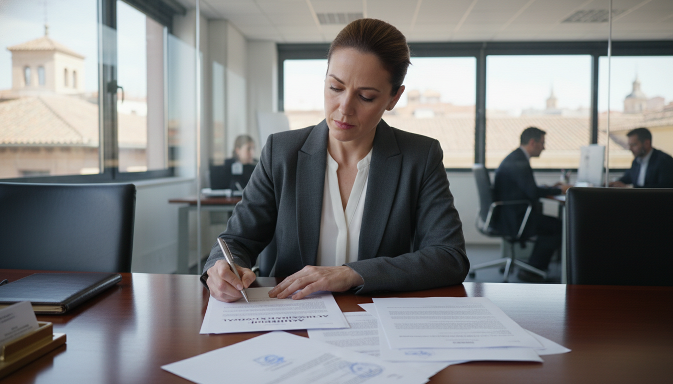 Employee signing severance agreement