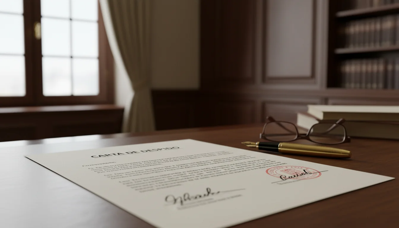 Spanish legal dismissal letter document