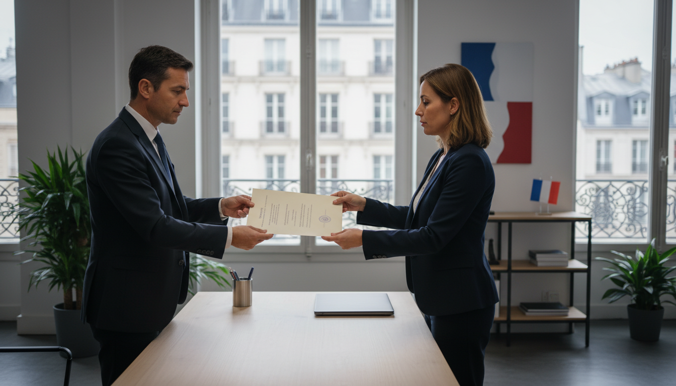 French employment contract signing