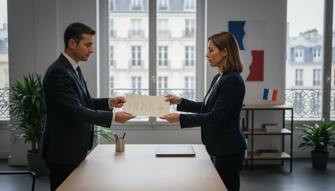 French employment contract signing